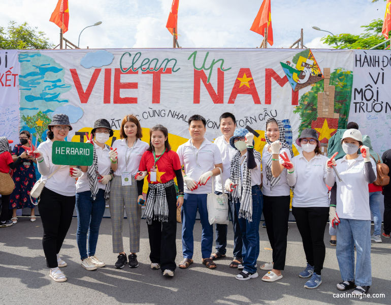 Herbario là nhà tài trợ vàng trong chiến dịch Clean Up Việt Nam lần 5