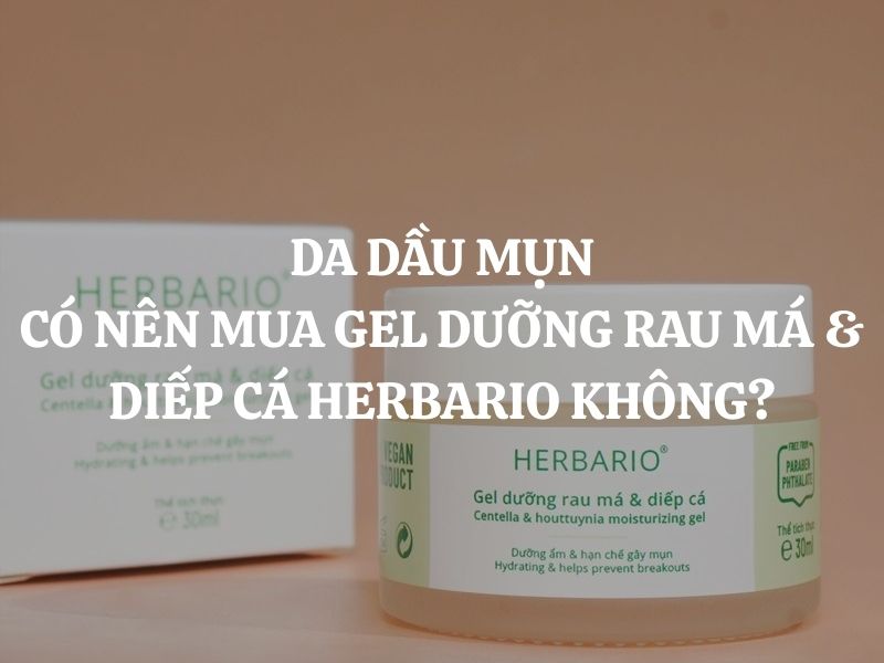 Da dầu mụn có nên mua Gel dưỡng rau má & diếp cá Herbario không? Da dầu mụn có nên mua Gel dưỡng rau má & diếp cá Herbario không?