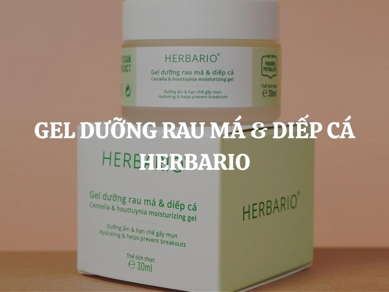 Gel dưỡng rau má & diếp cá Herbario - Giải pháp chăm sóc da dầu mụn thế hệ mới Gel dưỡng rau má & diếp cá Herbario - Giải pháp chăm sóc da dầu mụn thế hệ mới
