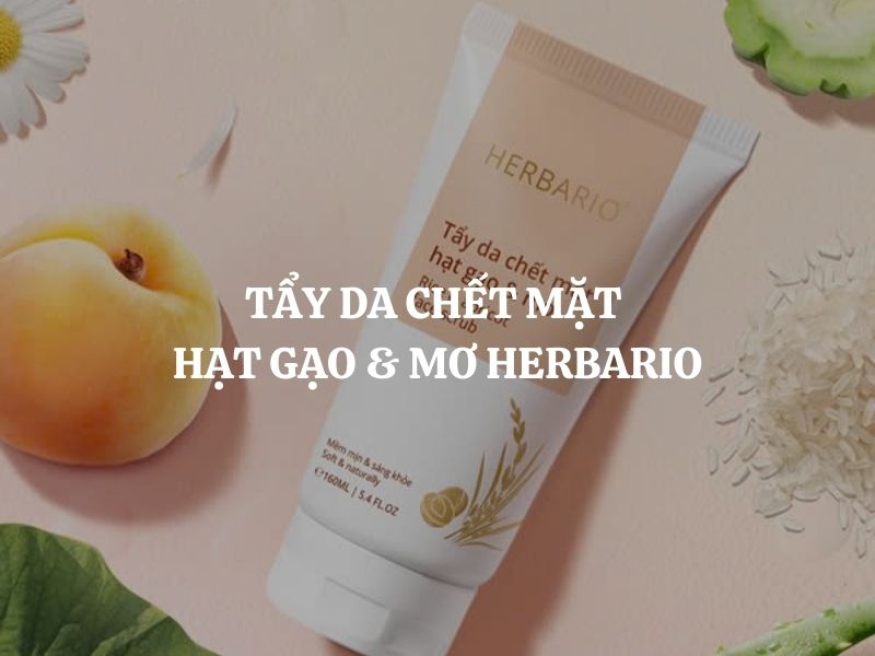 Tẩy da chết mặt hạt gạo & mơ Herbario có tốt không? Review chi tiết