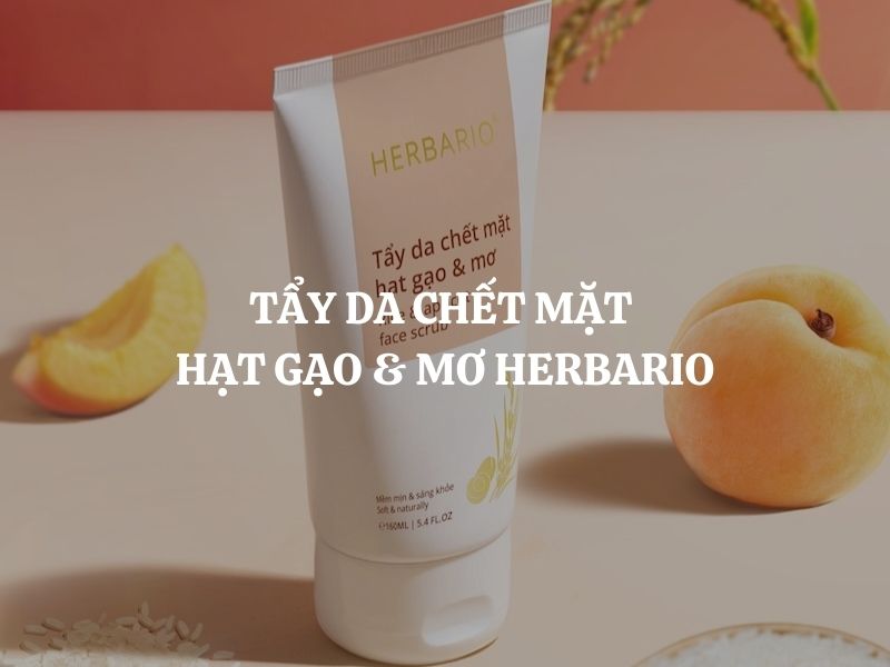 Tẩy da chết mặt hạt gạo & mơ Herbario làm sạch da chết dịu nhẹ, ngừa mụn và dưỡng sáng da Tẩy da chết mặt hạt gạo & mơ Herbario làm sạch da chết dịu nhẹ, ngừa mụn và dưỡng sáng da